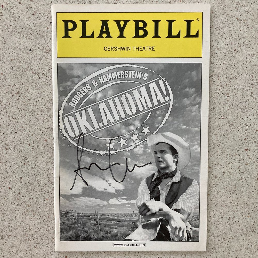 Signed Aaron Lazar (Only) New Playbill Oklahoma Patty Duke Stephen Buntrock 2003